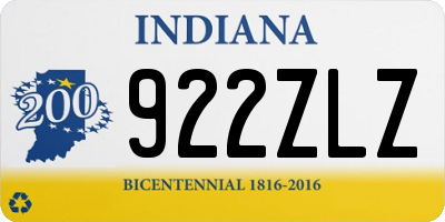 IN license plate 922ZLZ
