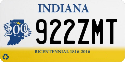 IN license plate 922ZMT