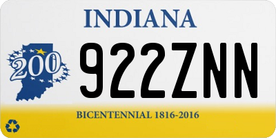 IN license plate 922ZNN