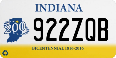 IN license plate 922ZQB