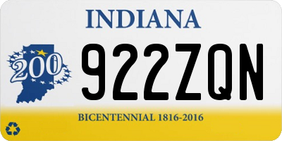 IN license plate 922ZQN