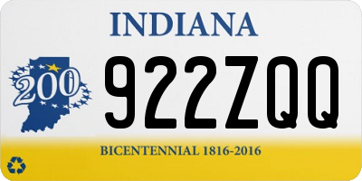 IN license plate 922ZQQ