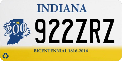 IN license plate 922ZRZ