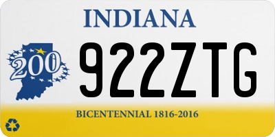 IN license plate 922ZTG