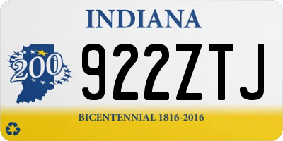IN license plate 922ZTJ