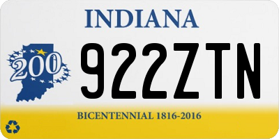IN license plate 922ZTN