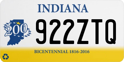 IN license plate 922ZTQ