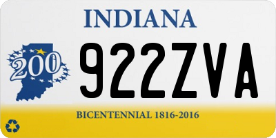IN license plate 922ZVA