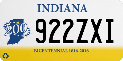 IN license plate 922ZXI