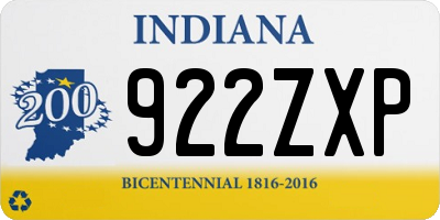 IN license plate 922ZXP