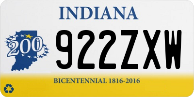 IN license plate 922ZXW