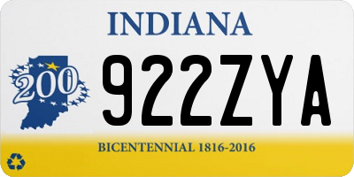 IN license plate 922ZYA