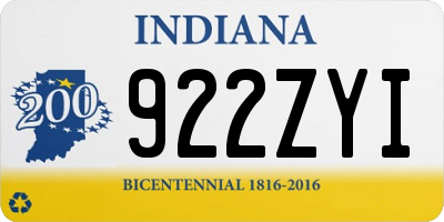 IN license plate 922ZYI