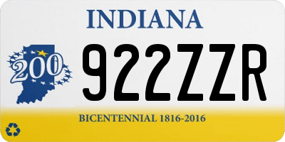 IN license plate 922ZZR