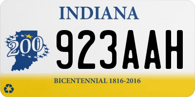 IN license plate 923AAH