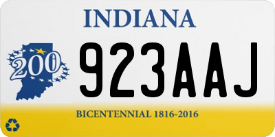 IN license plate 923AAJ