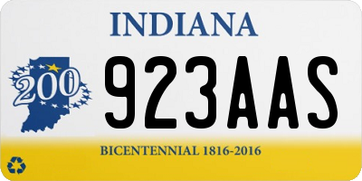 IN license plate 923AAS