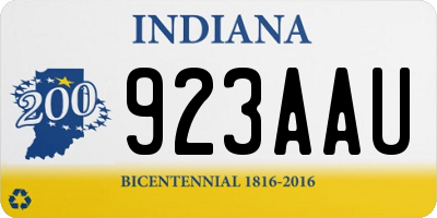 IN license plate 923AAU