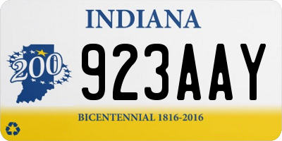 IN license plate 923AAY