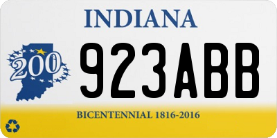 IN license plate 923ABB