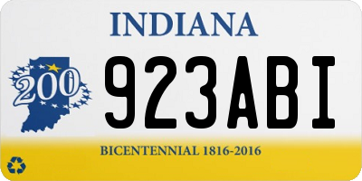 IN license plate 923ABI
