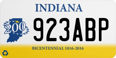 IN license plate 923ABP