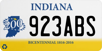 IN license plate 923ABS