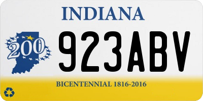 IN license plate 923ABV