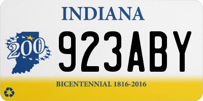 IN license plate 923ABY
