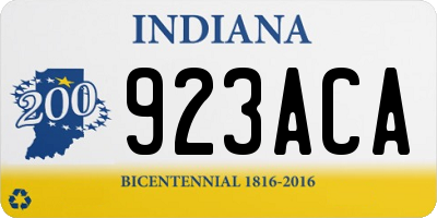 IN license plate 923ACA
