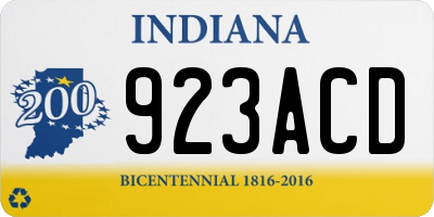 IN license plate 923ACD
