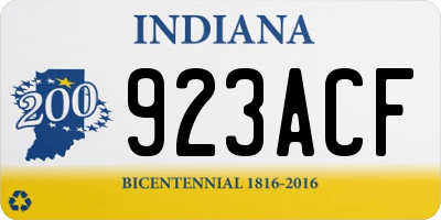IN license plate 923ACF