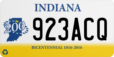IN license plate 923ACQ