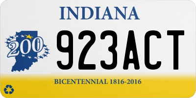 IN license plate 923ACT