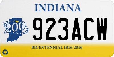 IN license plate 923ACW