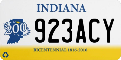 IN license plate 923ACY