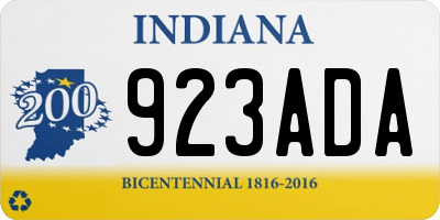 IN license plate 923ADA