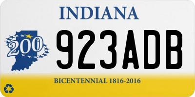 IN license plate 923ADB