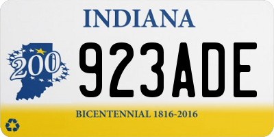IN license plate 923ADE