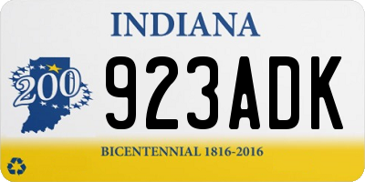 IN license plate 923ADK