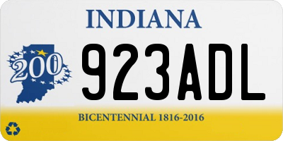 IN license plate 923ADL