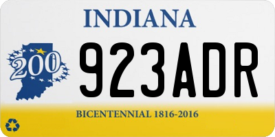 IN license plate 923ADR