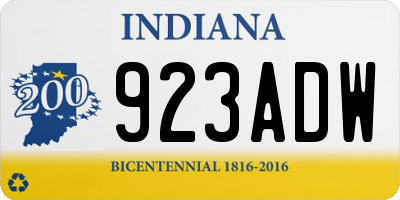IN license plate 923ADW