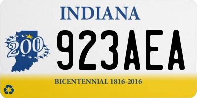 IN license plate 923AEA