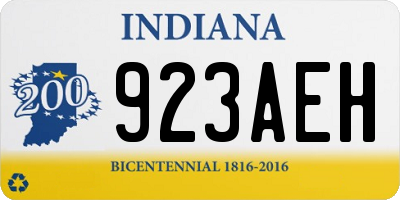 IN license plate 923AEH