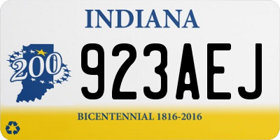 IN license plate 923AEJ