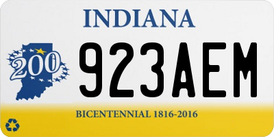 IN license plate 923AEM