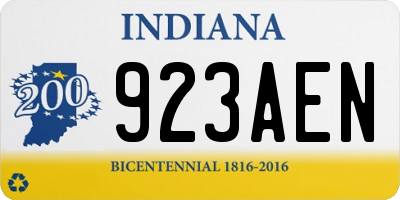 IN license plate 923AEN