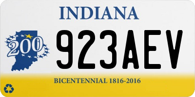 IN license plate 923AEV