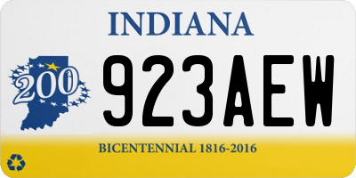 IN license plate 923AEW